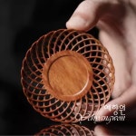 [다도 잔받침] 예향원 핸드메이드 일본식 천연 자단목 산지목 찻잔받침 E-9960 : 예향원