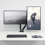 2대 모니터암 2개 듀얼 모니터거치대 lg 삼성 : 데라마마