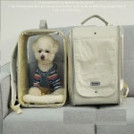 해피아바나 강아지 끌레 켄넬 이동 가방 고양이 백팩 다크그레이 1P : 해피아바나