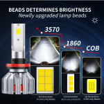 Infitary H7 H4 LED 자동차 헤드라이트 H11 H1 9005 9006 램프 자동차 6500K 슈퍼 브라이트 전구 자동차 액세서리 키트 모토 라이트... 