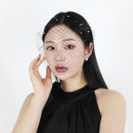 블랙 헤어밴드형 페이스 베일 (머리띠) / 셀프웨딩악세사리 : 숲속드레스2