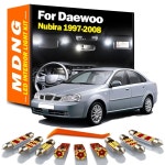 MDNG 대우 누비라 19972002 2003 2004 2005 2006 2007 2008 차량 LED 인테리어 돔 맵 라이트 키트 자동차 LED 전구 캔버스 10 개... 