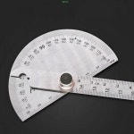공학용 분도기 스텐 측정 도구 각도기 직자 설계 제도 눈금자 건설 공사 시공 목공 각도 기울기 수평 수직 : 글렛스토어