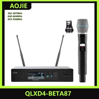 AOJIEQLXD4-beta87 고품질 UHF 전문 무선 마이크 시스템, 콘서트 마이크-677 : 알리바이트32