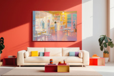 파스텔 봄 드로잉 액자 띄움 액자 캔버스 / 1m이상 (10호-100호) : 아티레이크