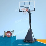 정식규격 농구 골대 높이조절 NBA 학교 이동식 실외 실내외 야외 : 마이아이피구매대행