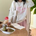 가나원 라운드넥 타운 레터링 자수 나그랑 맨투맨 : Lindashop