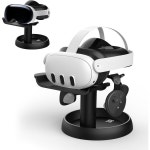 M AMVR 퀘스트 3/퀘스트 2/피코 4/비전 프로/PSVR용 스탠드 홀더 - 범용 VR 헤드셋 디스플레이 독, 안정적인 브래킷 보관 라운드 베이스... 