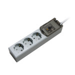 dy-회색 4000W 20A 누전 차단용 멀티탭 3구 2m (고용량 대용량 에어컨 히타 난로 건조기 실외기 에어콘 여름 겨울 전기용품 가전제품 전기코드... 