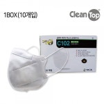 에버그린 크린탑 2급 방진마스크 C102 10개입 1박스 2D접이식 : 퍼스트안전용품