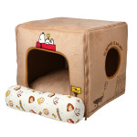 패리스독 피너츠큐브하우스 베이지 민트 포근하고 귀여운 강아지집 : 도그러브