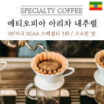 고급 스페셜티 에티오피아 예가체프 아리차 내추럴 커피 원두 (카페 도매 핸드드립 맛있는 커피) : 우디빌리지