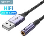 USB 3.5mm 잭 외부 사운드 카드 2 in 1 어댑터 3 인터페이스 이어팟 이어폰 컴퓨터 PC 노트북 PS5 오디오 : 에이치케이종합부품