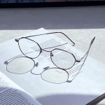 로우로우 안경 R EYE 184 GRAY 베타티타늄 라운드 가벼운 메탈테 : 세컨아이즈