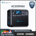 블루투스 휴대용 발전소 가정용 충전 스테이션, 태양열 발전기, 야외 캠핑, AC200MAX, 2048Wh, 2200W : 레드하우스77