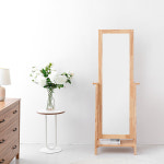 마켓비 소로홈 원목전신거울 56x165 BDC32 고무나무 스탠드 회전 다용도 전신거울 : 신연찬서