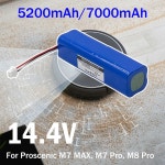 14.4V 5200/7000mAh 18650 m26 4s2p 리튬 이온 배터리 Pro M9 Pro M8 Pro M7 R1 충전식 리튬 이온 로봇 진공 청소기 : 레드하우스77