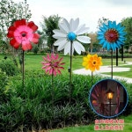 야외 대형 풍차 장식 정원 경치 좋은 지역 금속 바람개비 대형 꽃바람개비 : Me-menTo