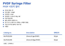 KA.PV25/020 PVDF 시린지 필터 25mm : 세진과학