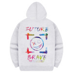 [당일출고/기모추가] 레인보우투 후드티 후드 빅사이즈 남자여성 ZAID_0031 : 어뉴브로스