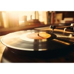 복고 레트로 추억 다방 음악 살롱 카페 레코드판 뮤직 레코드 플레이어 감상실 파르텔 벽지 시트지 롤스크린 : 으뜸데코