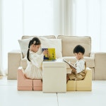 도담도담 다온 유아소파 테이블 스툴세트 2인용 아기 쇼파 어린이 의자 : 도담도담플레이