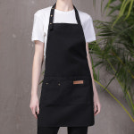 목걸이형 코튼 앞치마 카페 공방 주방 미용실 앞치마 + 매직후크 : 민스토어s