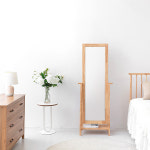 마켓비 소로홈 원목전신거울 56x165 BDC32 고무나무 스탠딩 드레스룸 큰거울 전신경 : 마켓비엔티