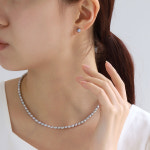 14K 장침 5.5-6mm 흑진주 해수진주 귀걸이 : 쥬릭스