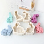동물 실리콘 몰드 수제비누 양초 캔들 플랫 꽃 제작 엠보싱 부활절 비누 크리스탈 도구 : 찬스다락방