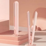 무선고데기 빗고데기  무선 헤어 스트레이트너 휴대용 충전식 미니 컬링 다리미 USB 이중 사용 스타일러 이동 중 안전하고 부드러운 : 얄리상점