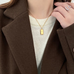 골드바 써지컬 데일리 심플 골드 여성 패션 목걸이 : 플러스블링