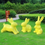 유치원 전원 주택 조형물 토끼 야외 모형 조각상 펜션 인테리어 장식품 소품 선물 거실 카페 : 볼그레몰