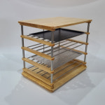 카티야우드 미니원목오븐렉 위즈웰 브레빌 럭스텔 소형전용/대형오븐 루미 트레이거치용 오븐랙 : 카티야 우드