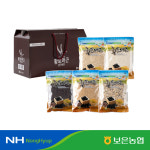 [보은농협] 황토머근 잡곡세트 1호(찹쌀, 현미, 찰보리, 찰흑미, 혼합곡 각 1kg) : 정이품 보은농협