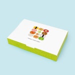 충무김밥 꼬마김밥 만두 포장용기 코팅 사각 종이도시락 종이도시락 초밥-중 100개 : 제 이 팩