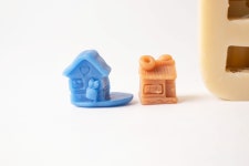 미니어처 실리콘몰드 2호 과자집 바케트 도넛집모양 데코 4구 설탕공예 케이크 초콜릿몰드 : 별님아씨