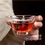 [다도 다기 보이차] 예향원 핸드메이드 투명유리 베고니아 찻잔 C-5415 : 예향원