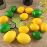 레몬 라임 모형 슬라이스 장식 오렌지 전시 과일 조각 : 세룬