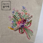 프랑스자수 완제품 가벼운 꽃자수 숄더백 가방 (2종) : 예쁘니들 공방