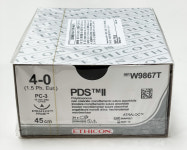 PDS2 4-0 W9867T 16mm 45cm 에치콘 피디에스 폴리디옥사논봉합사 : MW메딕스