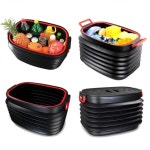 세차통 접이식 차박 버킷돌리 바퀴 바스켓 낚시통 : 복숭글로벌