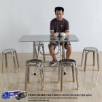 스텐 테이블 70x120cm 대형 야외 긴 식탁 접이식 직사각형 : 화정상사