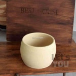 레츠 테라원 봄 꽃 화분 20x15cm 평반지 다육이 토분 소형 빈티지 : 레츠유통