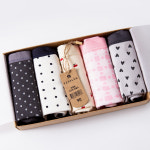 예스플러스 _무형광 소프트코튼 러블리 미디 팬티 5종 세트 : 예스-플러스