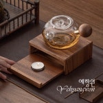[다도 워머] 예향원 핸드메이드 고급 호두나무 원목 엔티크 티워머 E-9974 : 예향원
