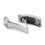 버클장식 버터플라이 시계줄 남녀 가죽 디버클 손목시계 수동 편리한 속목시계 스트랩 원터치 : 보라별3