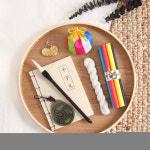 돌잡이트레이 원형 우드트레이 홈카페 : 에스엠파티