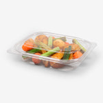 (BU) 일회용 반찬 샐러드 과일 사각 PET 포장 용기 BU-001 블랙 100세트 : 해피팩