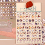 메이크엔 네꼬 고양이 네일스티커 (N-6) : 뷰티재료 네일아트